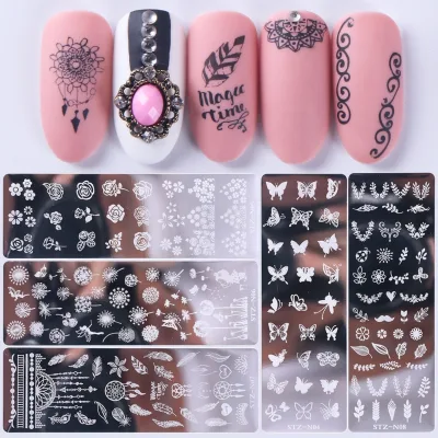 Stamping Plates Tools Nail Art Stamping Plate Nail Polish Butterfly Flower Leaf Printing Stamp Template Tool Plate Manicures