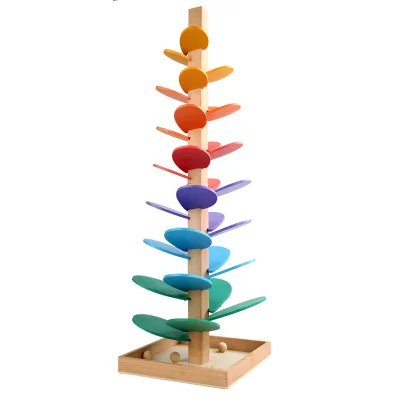 Unisex Classic Wooden Rainbow Music Tree Cute Educational Toy Zhejiang Made for 5 to 7 Years Age Range