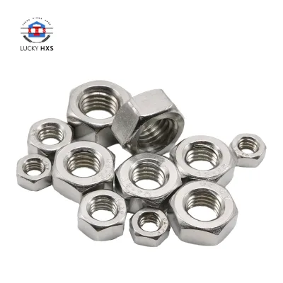 Custom CNC Machined Galvanized/Black Oxide Stainless Steel 303/304/316 Lock Nut Hexagon Insert DIN Standard Class 4 Grade for