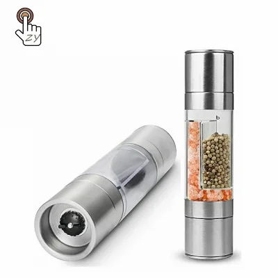 Wholesale Hot Sell Adjustable Salt Mill Glass Bottle Ceramic Core Manual Stainless Steel Chili Pepper Grinder