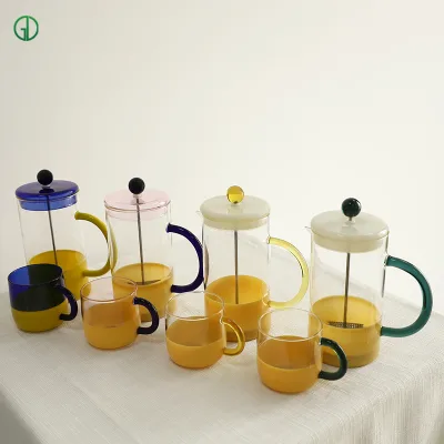 Creative Promotional Gifts Elegant Borosilicate Glass French Press Tea and Coffee Maker with Plunger French Press