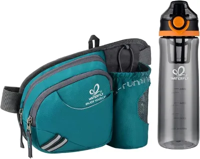 Fanny Pack Waist Bag: Waist Pack Women Men Water Bottle Holder Hiking Fanny Pack for Running Walking Travel Cycling