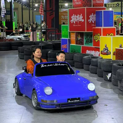 2500W Electric Go Kart AE86 RX7 964 80KM/H App Control Gear Drive Lithium Battery Double A-arm Suspension Adult