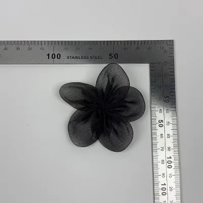 Five-Petal Fabric Flower Shoes Accessories 7cm Hand-Sewn Bead Cap Type for DIY Clothing Underwear Jewelry Making