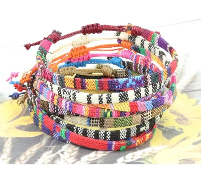 Handmade Lucky Macrame Tibetan Men Braided Rope Adjustable Bangle Bracelet