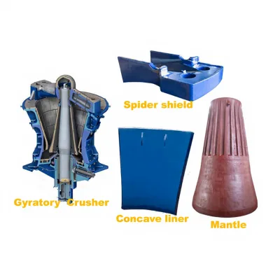 Hammer Crusher Machine Parts Mantle and Concave High Manganese Steel 160kg for Coal Mining Applications