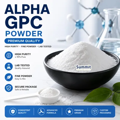 Premium Quality Alpha GPC 50% 98% Powder L-Alpha-Glycerylphosphorylcholine Factory Supply Pure Raw Material Supplement