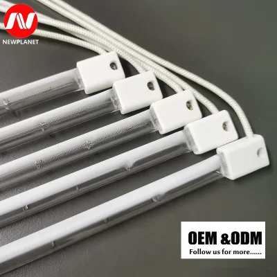 220v 230V 235v 240v 1000W 530mm Infrared Heat Lamp With White Reflector IR Tubes Quartz Infrared Heating Lamp Premium