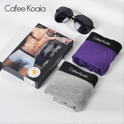 Boxer Packed Boxers Underwear Men's Solid Color Cotton Spandex Underwear Panties