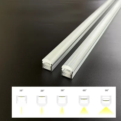 CMB LED Aluminum Profile Kit With Interchangeable Lens Angle Options End Caps Mounting Clips for Cabinet Ceiling Stair Lighting