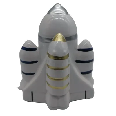 Custom logo plane space ship Rocket coin banks manufactured in China ceramic piggy banks gifts for kids