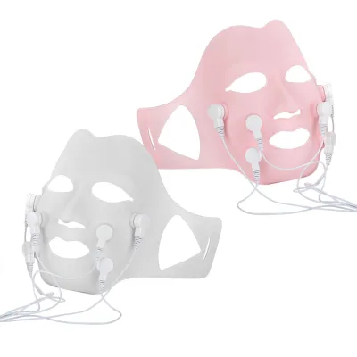 Silicone Soft Electronic Facial Mask Beauty Device Wireless Remote Control USB Rechargeable Microcurrent Skin Massager