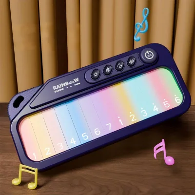 Children Touchscreen Electronic Keyboard Manufacturer, Optional White Dark Blue Shell Mini Music Keyboard Educational Toy