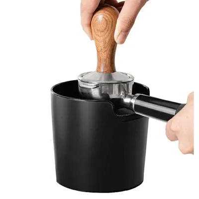 Plastic Coffee Knock Box with Removable Heavy-Duty Knock Bar Espresso Grounds Barista Knock Box Drawer
