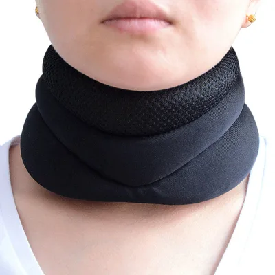 Adjustable Stretch Three-lay Foam Sponge Cervical Collar Protector Support Soft Neck Brace
