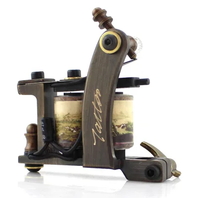 One Professional Tattoo Machine Brass 10 Wrap Coils for Liner Supply Handmade Tattoo Machine , Good Quality