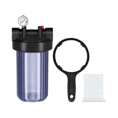 Household Big Clear 4.5 Inch 10 Inch Filter Housing Pre-Filter for Whole House Filtration System with PP Cotton & CTO & GAC