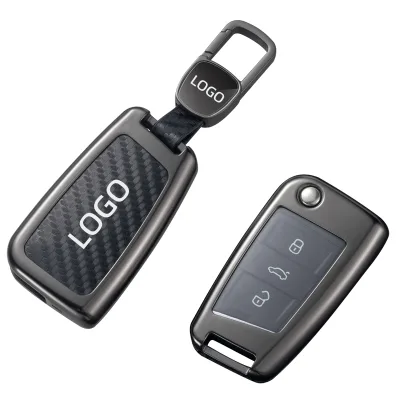 Many Model Available Hot Sale Metal Carbon Fiber Car Key case Cover Shell Car