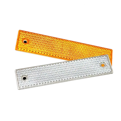 High Visibility 18*4cm Rectangle Plastic Red Amber White Highway Reflex Guardrail Reflector
