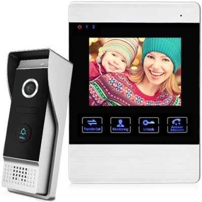 Bcomtech Zhuhai Intercom 12v Dc Door Bell Wired 4 Inch Intercom with Record Function