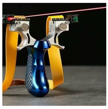 Automatic Slingshot 98k High Precision Laser Aiming Hunting Fast Press Adult Competition Flat Rubber Band Outdoor Model D-889