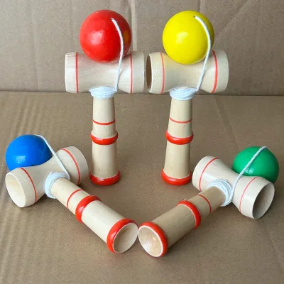 Wholesale Professional Kendama Entry-Level Skill Toy Custom Wooden Toy Educational Toy Natural Wood Suitable for Children