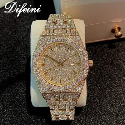 Wholesale Sport Diamond Wristwatch Luxury Watch Men Women Watch Japan Miyota Movemtn Quartz Watches