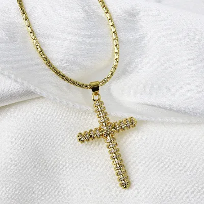 Big Religion  Pendant Necklace Cross Jewelry for Women