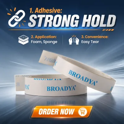 Double Sided Tissue Tape for Sponge & Foam High Adhesion, Strong Bond for Upholstery & Cushion Assembly