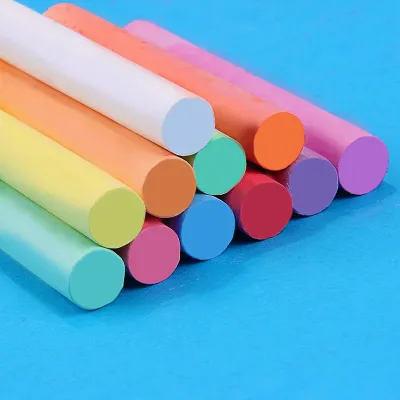 Sidewalk Street Chalk Bucket 20 Pieces 7 Colors Outdoor Street Chalk for Kids Drawing Graffiti Washable Non Toxic Chalk Bucket