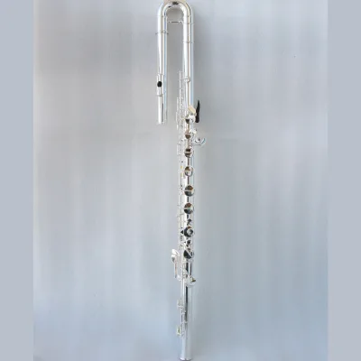 High Grade Bass Flute Professional C Key Silver Plated Bass Flute