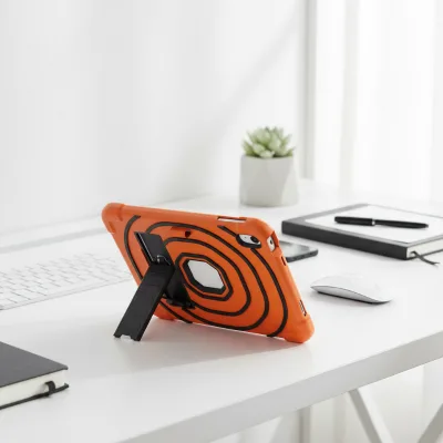 Anti-Drop Silicone Tablet Cover Cases Dual Color Circle Style Protective Cover with Stand Pen Slot for iPad10 /ipad11(A16) 10.9"