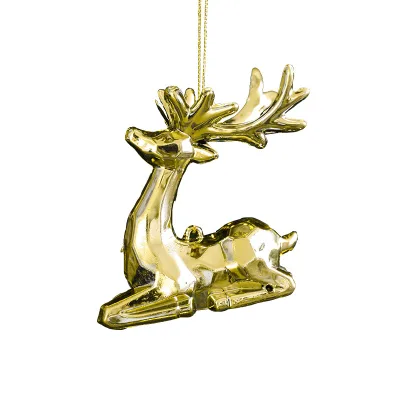 Christmas Decorations - Golden Christmas Tree Ornaments with Creative Electroplating Accessory Pendants