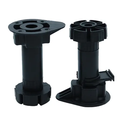 Good Quality Modern BOKE Apartment Black Adjustable 76mm Base 150mm High Plastic Heavy Duty Kitchen Living Room Bedroom Hotel