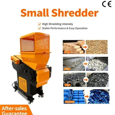 Small Automatic Hydraulic Single Shaft Crusher Machine Multi-functional Alloy Waste Plastic Pre-processing Shredder Motor
