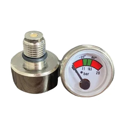 Power Saints Mini Stainless Steel Portable Manometer 119N Fire Extinguisher Pressure Gauge for Class a Wildfires