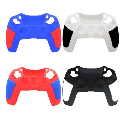 Double Color Dual-Color Silicone Protective Sleeve for PS5 Gamepad Protective Sleeve Oil-injected Anti-drop Silicone Case