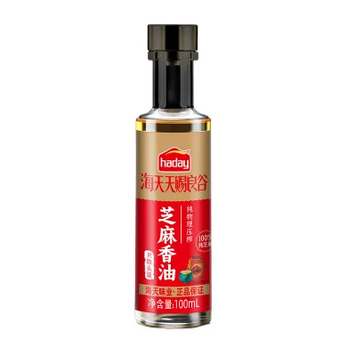 3.38fl oz PET Bottle Premium Quality Sesame Oil 100ml First Press Refined Cooking Oil Wholesale Rich Aromatic