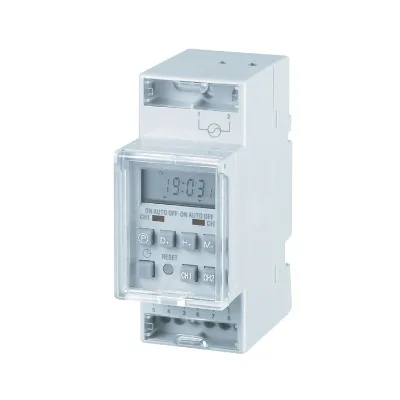 2 Channels Mini Din Rail Digital Programmable Electronic Timer