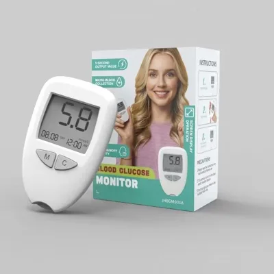 Silicon-based Dynamic OEM Diabetes Blood Glucose Meters Finger Clip Home Kit Easy Using Blood Glucose Meter Taiwan Strip Needle