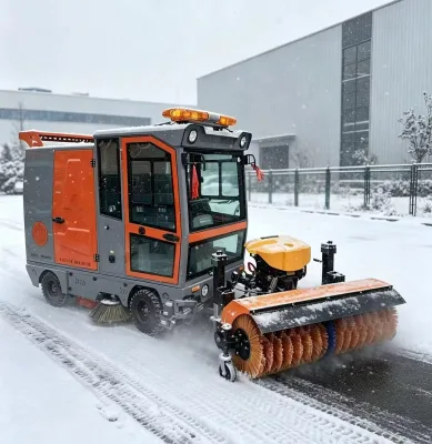Factory Directed 1.3m 4WD Small Snow Sweeper for Street and Environment in Stock