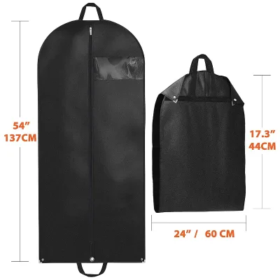 Zipper-closing Dustproof Transparent Window Hanging Nonwoven Garment Dust Bag