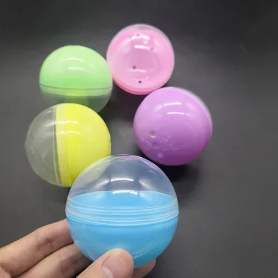 Wholesale Plastic Empty Toy Capsule for Vending Machine Toy Colorful 65MM Round Capsules