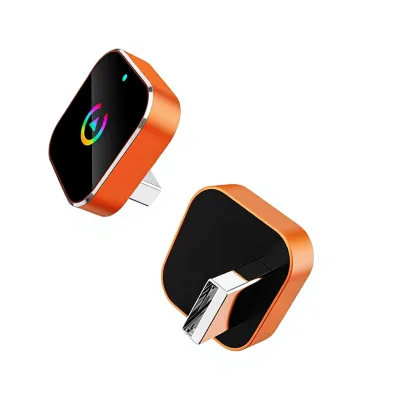 Mini 2-in-1 Wireless CarPlay & Android Auto Adapter with Type-C Converter 2.4GHz+5.8GHz WiFi BT5.4 Fast Data Transmission