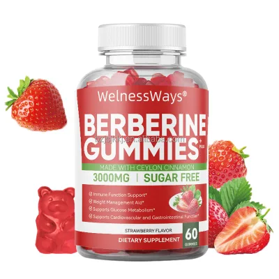 WelnessWays Natural Immune Booster Supplements Berberine With Organic Ceylon Cinnamon Gummies
