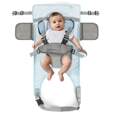 BSCI Factory Custom Toddler Airplane Seat Extender with Footrest Portable Travel Bed Safety Harness Bulk