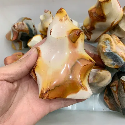Wholesale Polished Natural Crystal Ocean Jasper Flame Pendant for Home Decoration