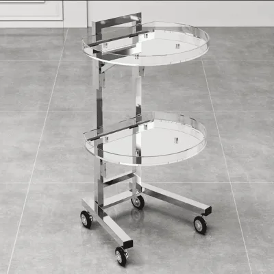 Hot Selling Light and Simple Small Trolley Can Be Customized Color Adjustable Height Office Trolley