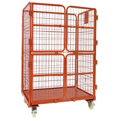 Excellent Quality Innovative Roll Container Transport Storage Roll Cage Container Steel Nesting Roll Trolleys Container