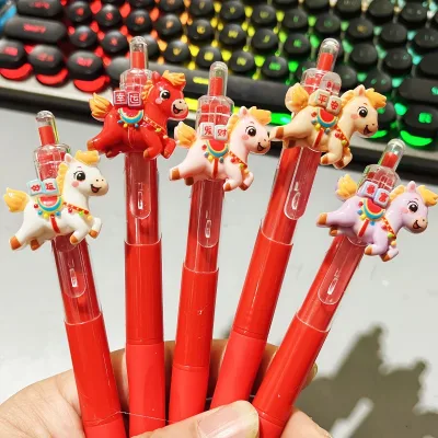 Promotions Cute Creative Cartoon Gel Pen for School Kids Plastic 0.5mm Writing Width Pen for New Year
